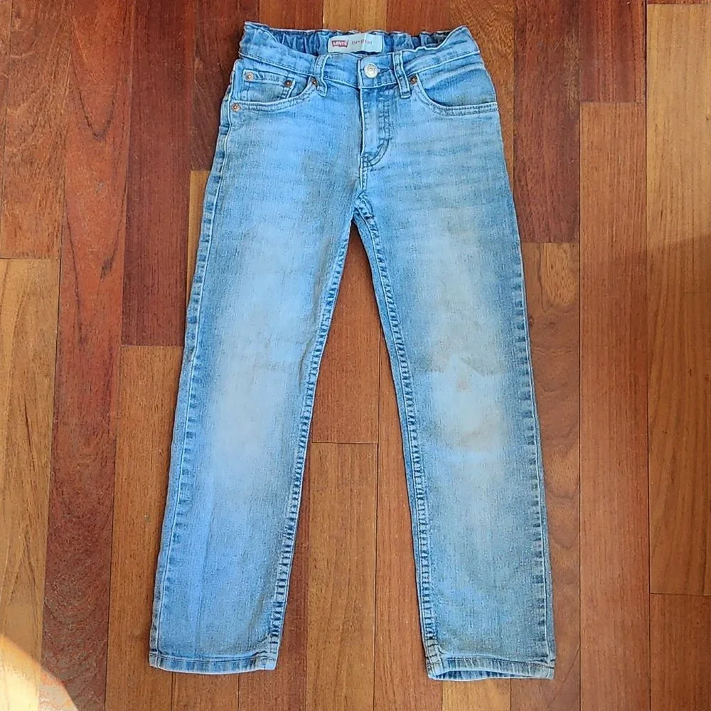 Levi's 514 Kids Light Wash Straight Jeans Size 8
